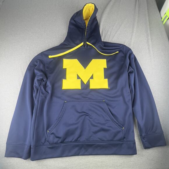University of Michigan Wolverines Hoodie Majestic Section 101 Mens Large 42/44 - Picture 1 of 9